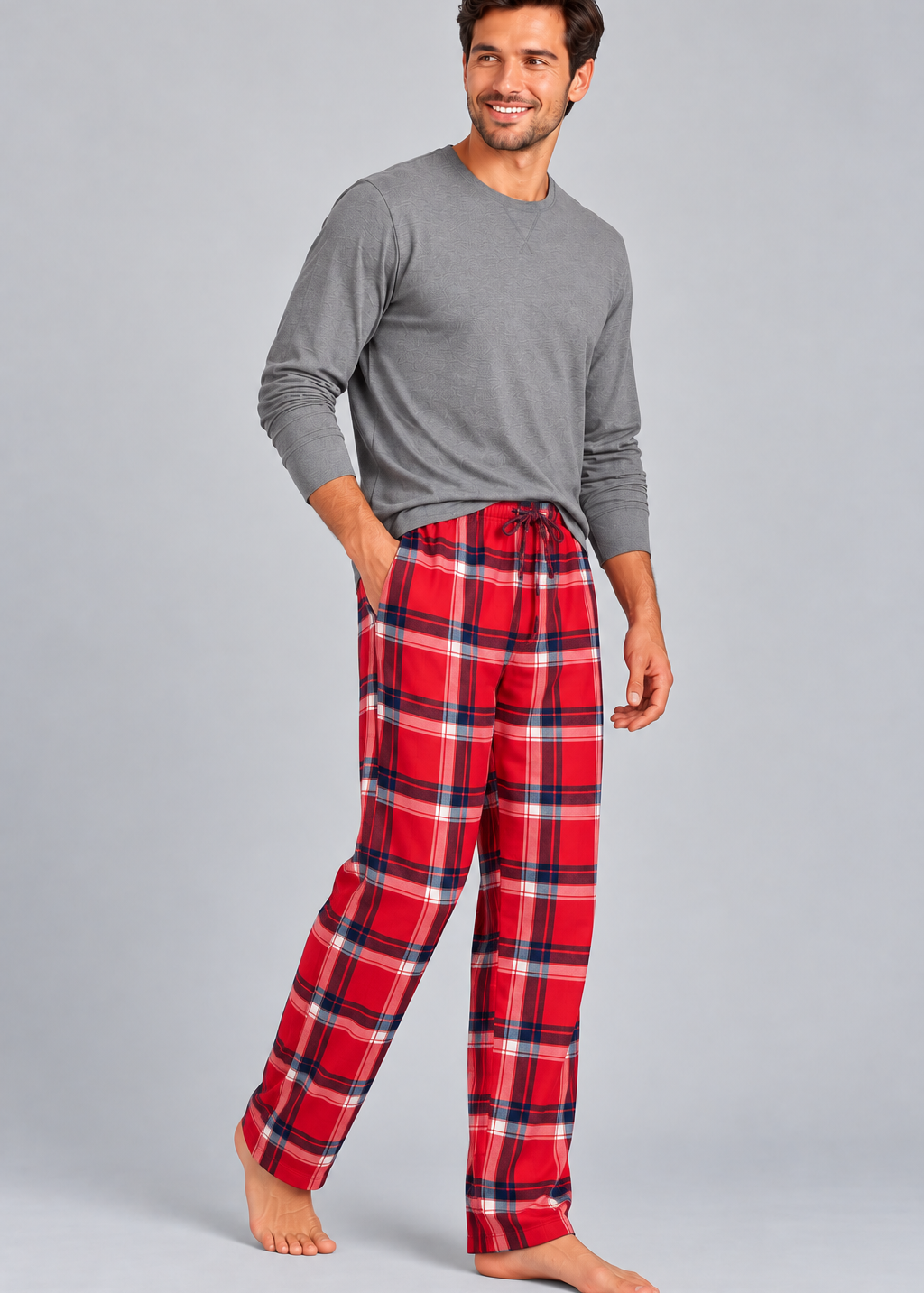 Men's Jersey/Flannel 2-Piece Pyjama Set