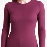Women THERMA RIB Thermal Crewneck