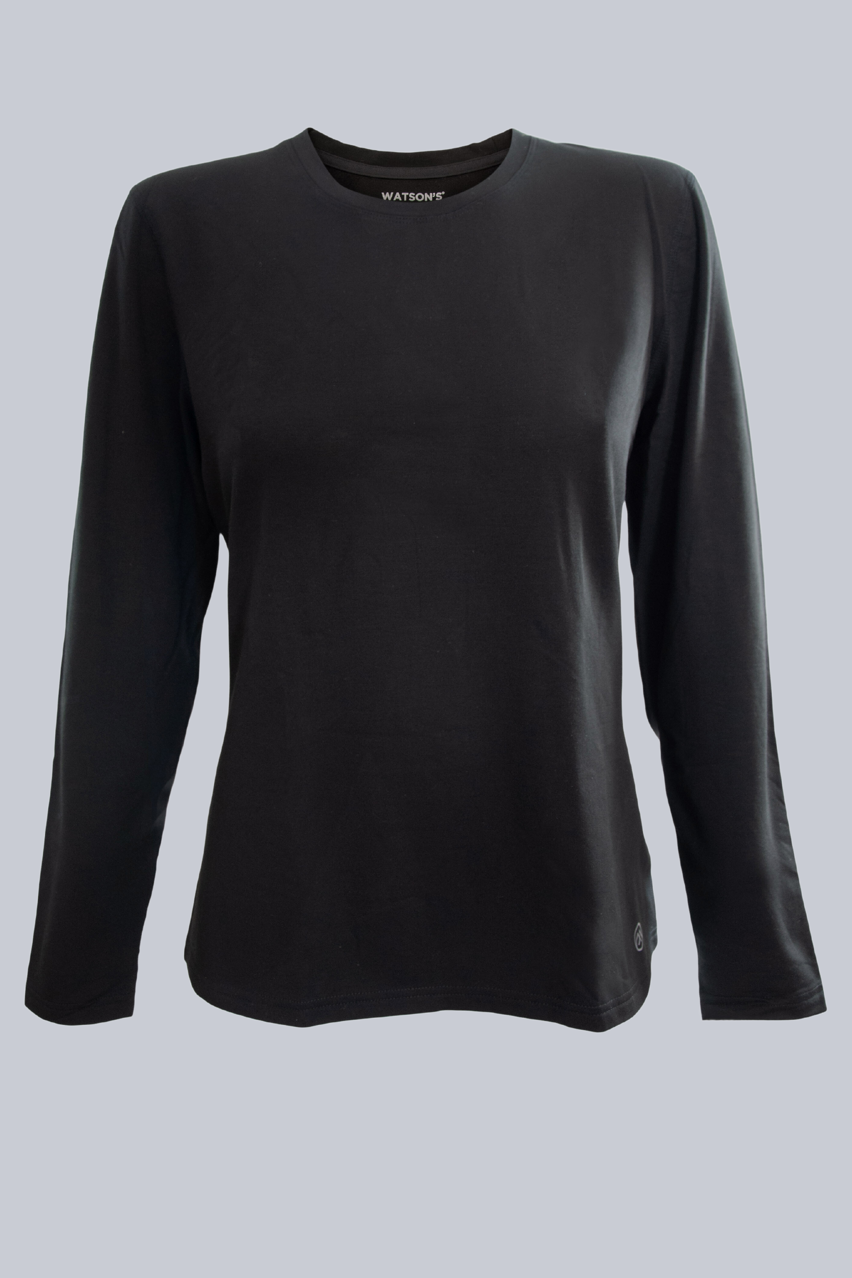 Women's black thermal 2025 long sleeve top